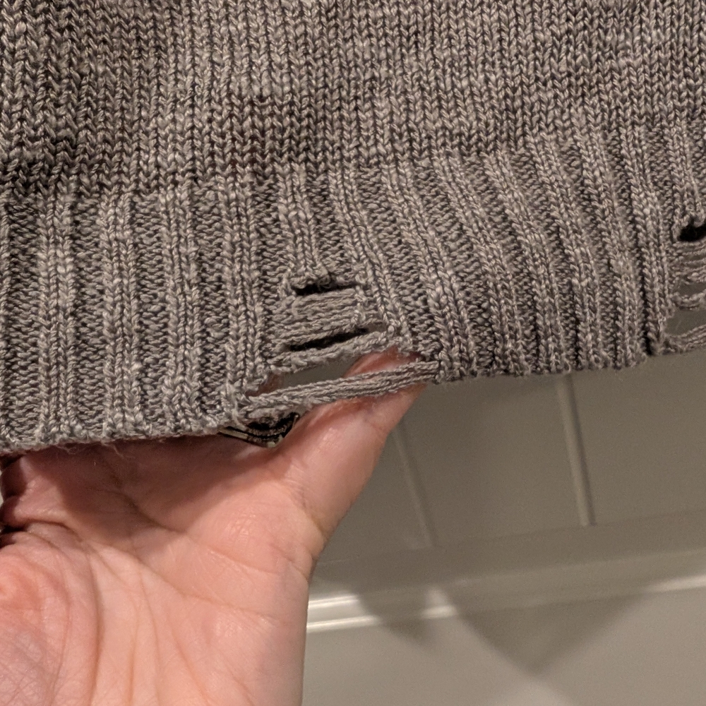 Gray Heart Pattern Sweater - Picture 2 of 5